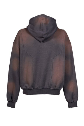 FADE WASH ZIP HOODIE / FADED ASH