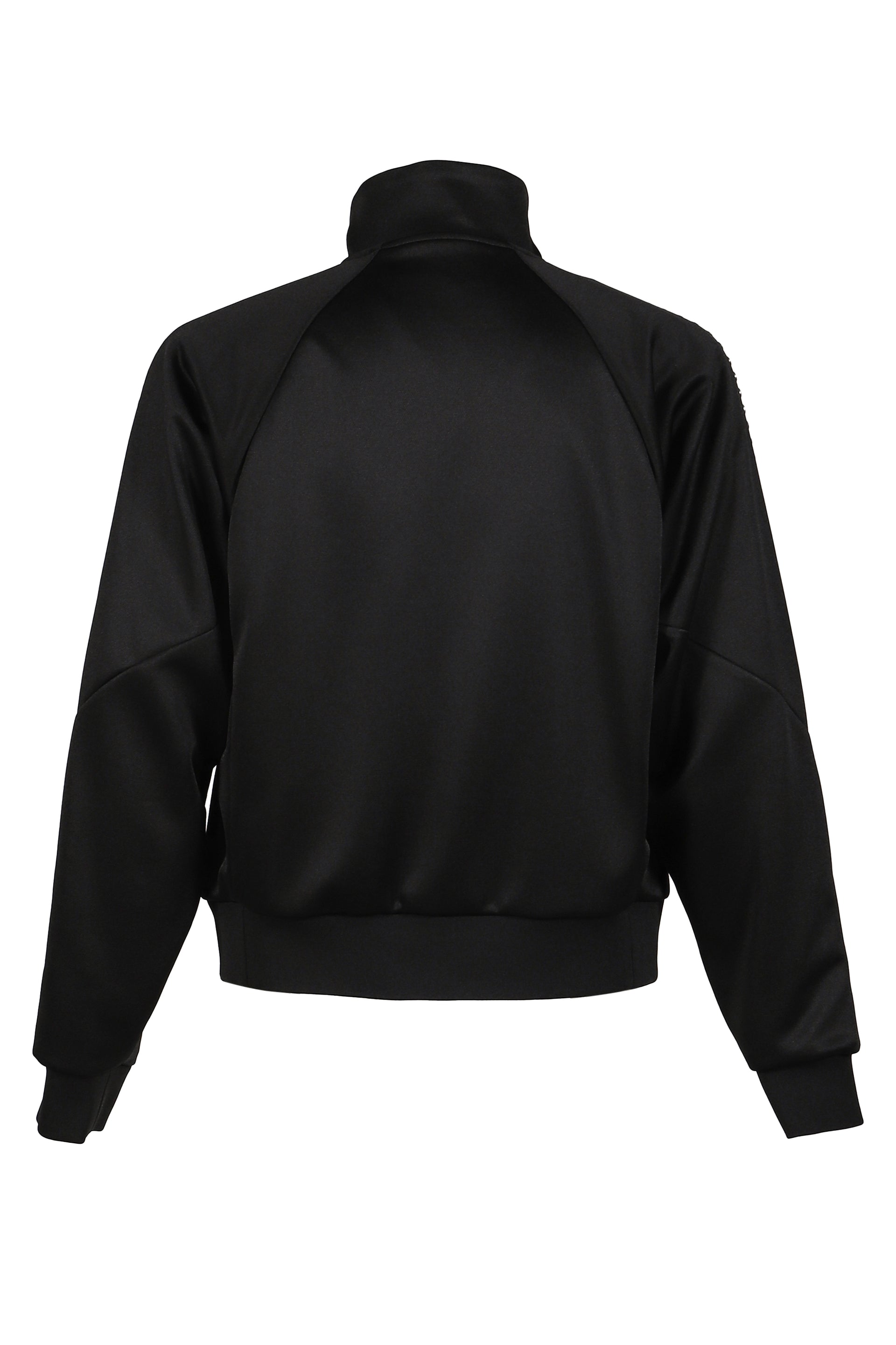 POLYESTER JERSEY TRACK JACKET / BLK