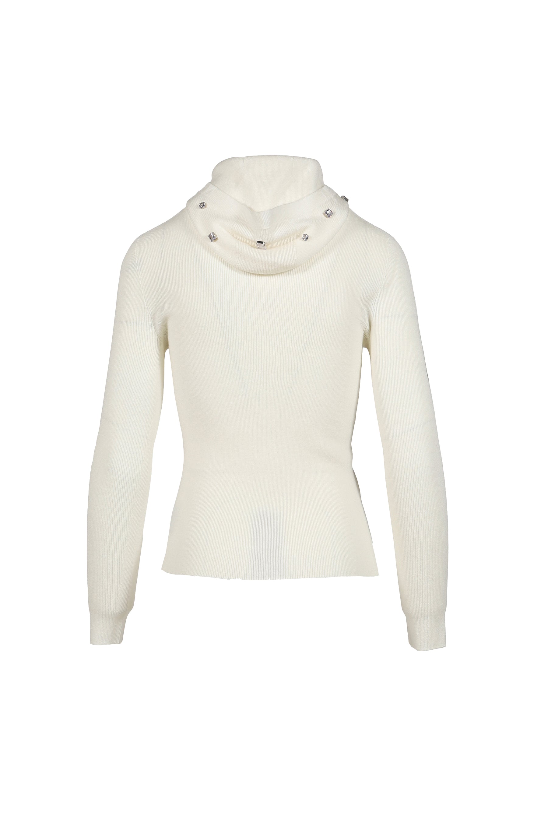 FELINE AIRBRUSH KNIT HOOD / WHT