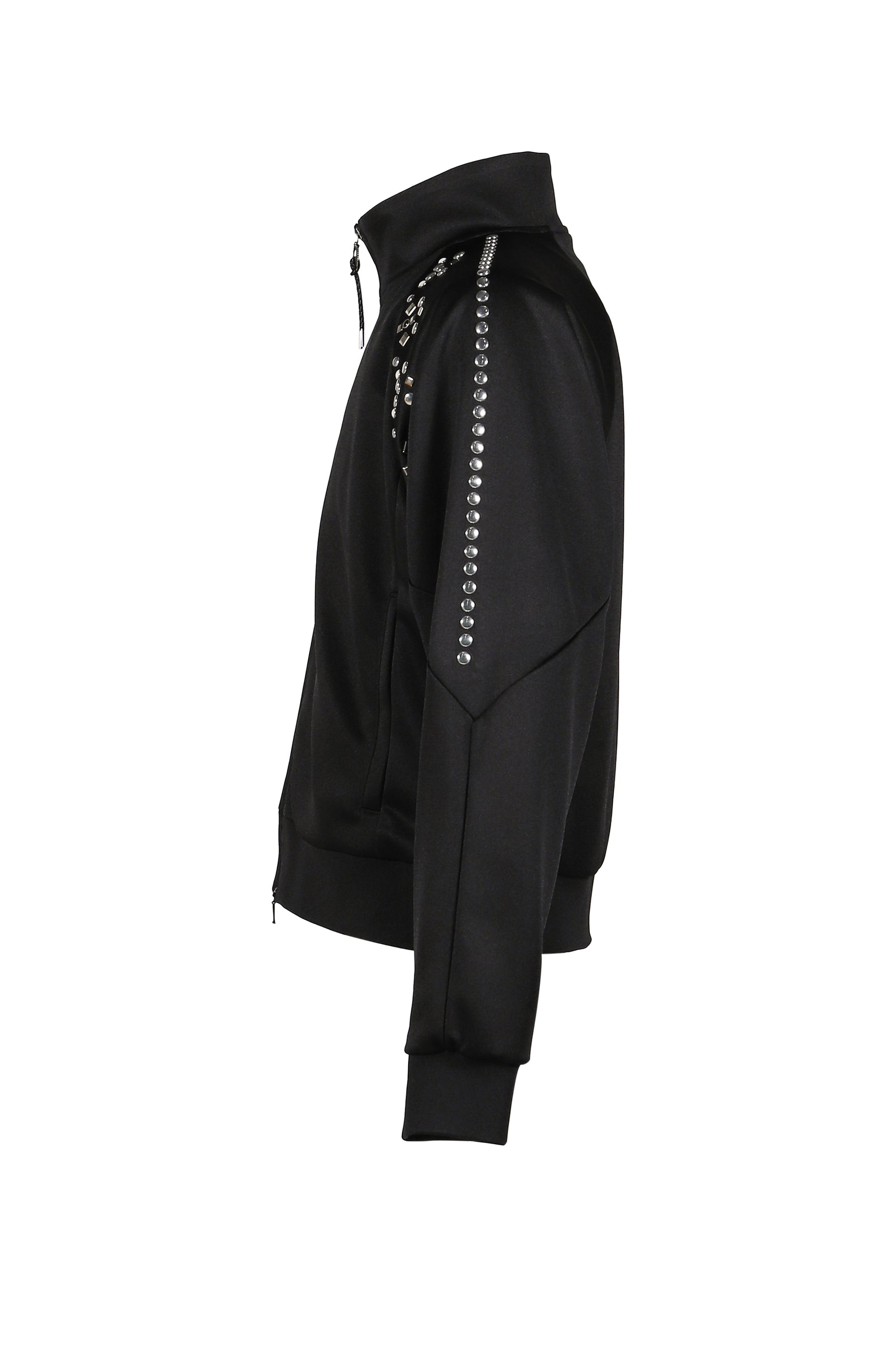 POLYESTER JERSEY TRACK JACKET / BLK