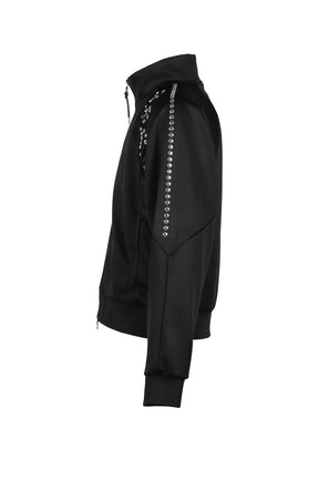 POLYESTER JERSEY TRACK JACKET / BLK