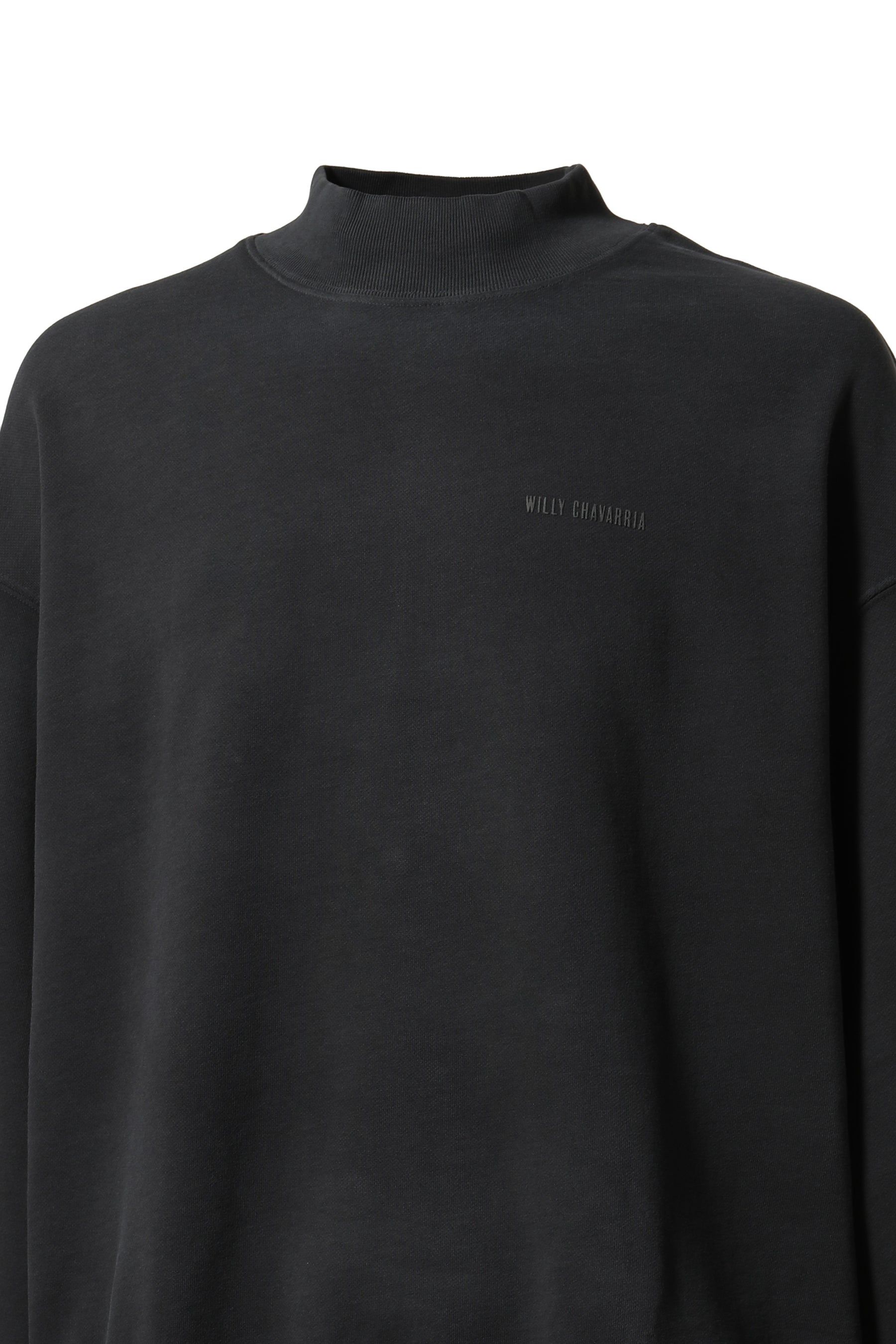 WILLY CHAVARRIA FW23 MOCK NECK SWEAT / CHEMICAL BLK -NUBIAN