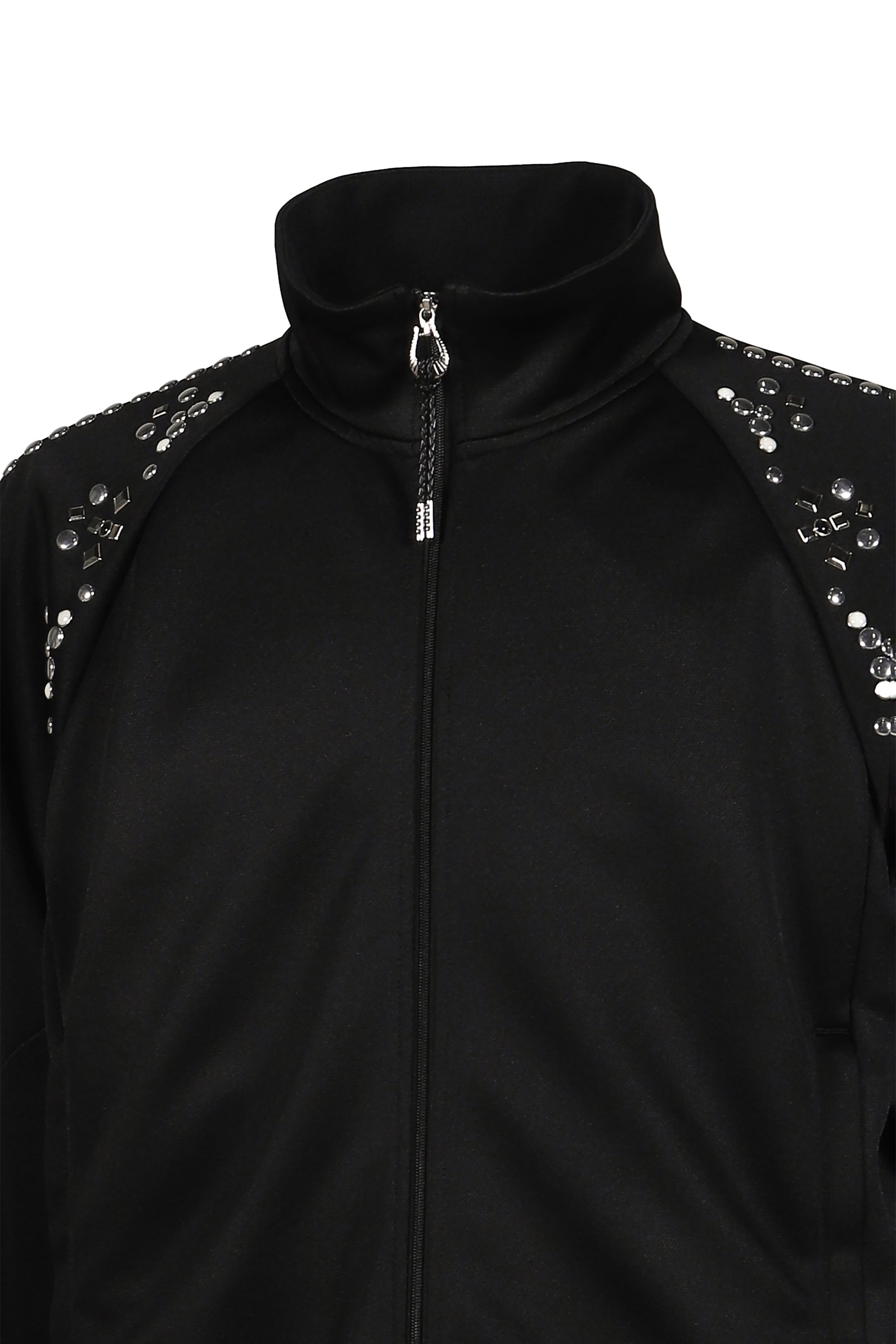 POLYESTER JERSEY TRACK JACKET / BLK