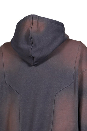 FADE WASH ZIP HOODIE / FADED ASH