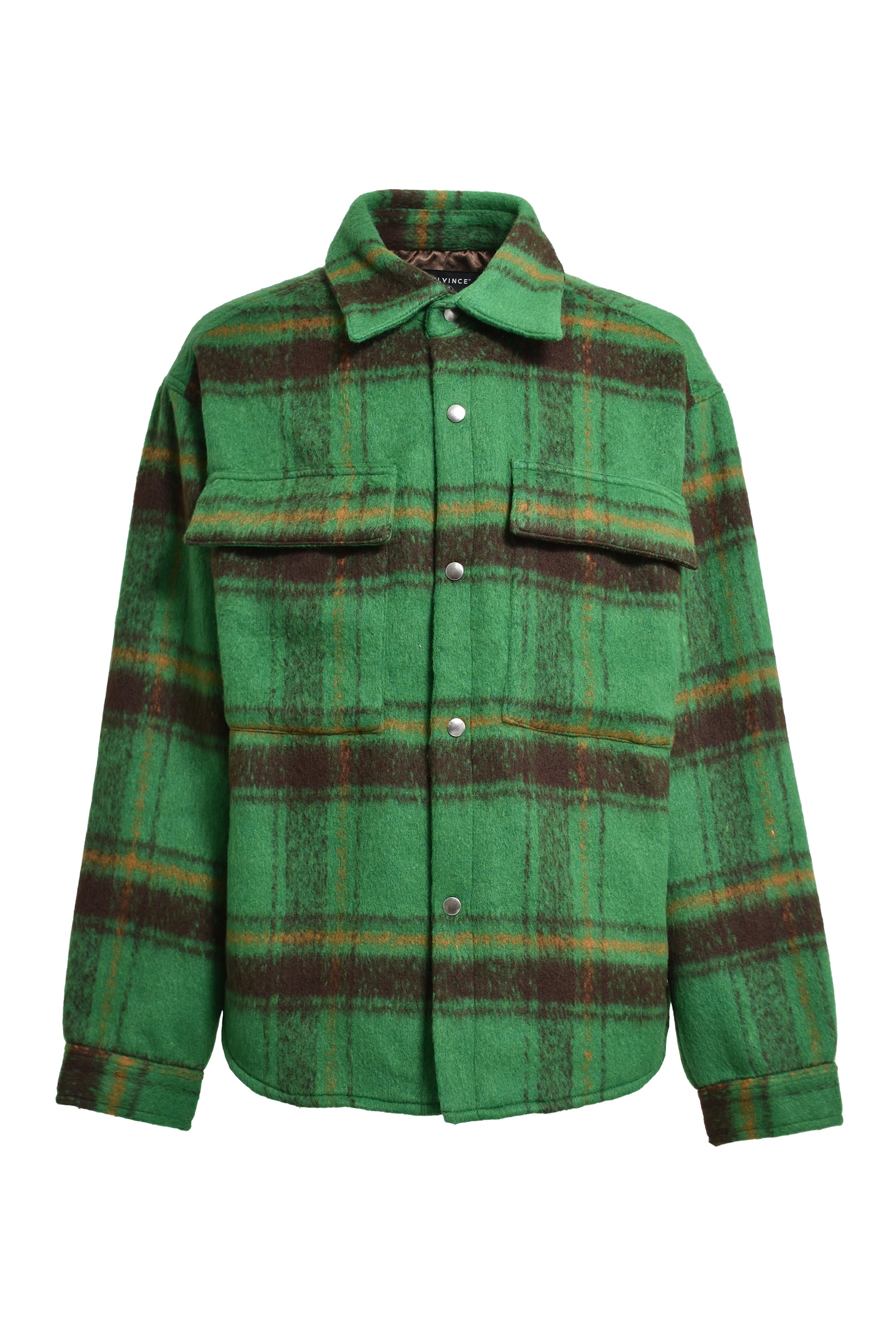 MLVINCE FW23 OVERSIZED CHECK JACKET / GRN -NUBIAN