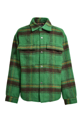 MLVINCE メルヴィンスFW23 OVERSIZED CHECK JACKET / GRN -NUBIAN
