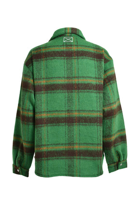 MLVINCE FW23 OVERSIZED CHECK JACKET / GRN -NUBIAN