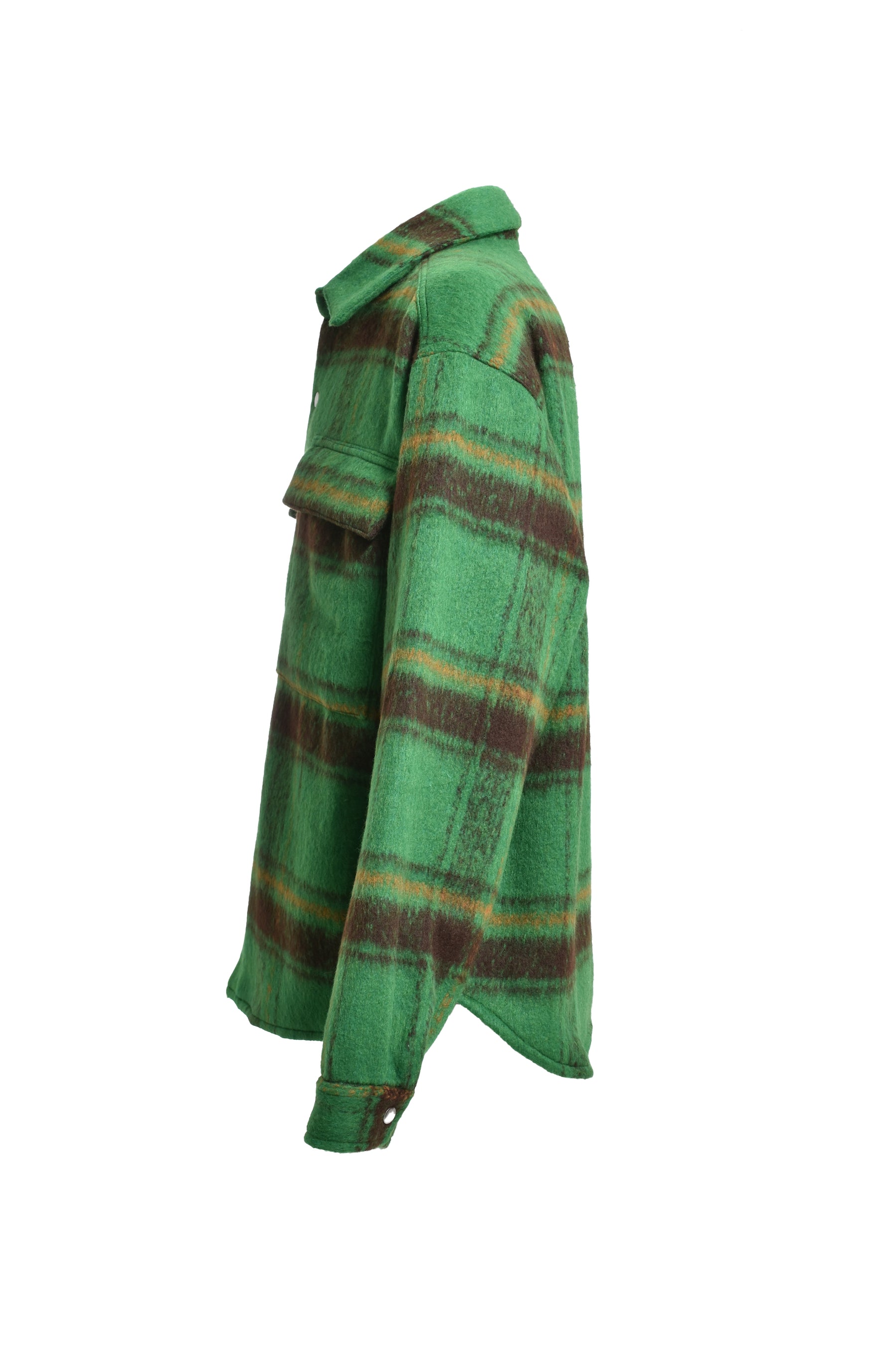 MLVINCE FW23 OVERSIZED CHECK JACKET / GRN -NUBIAN