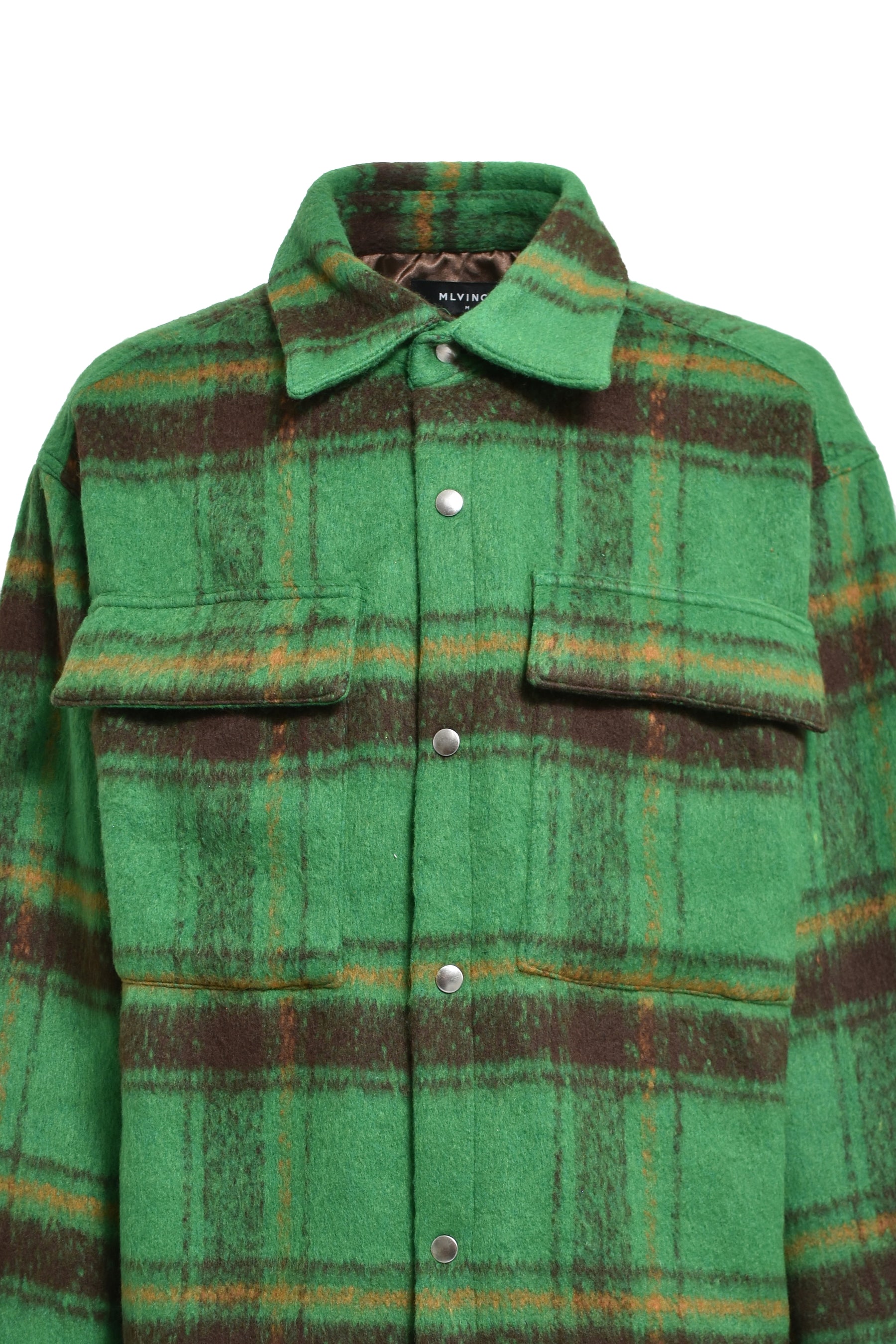 MLVINCE メルヴィンス FW23 OVERSIZED CHECK JACKET / GRN -NUBIAN