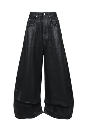 LU'U DAN ルーダン FW25 WASHED COATED DENIM / COATED BLK - NUBIAN