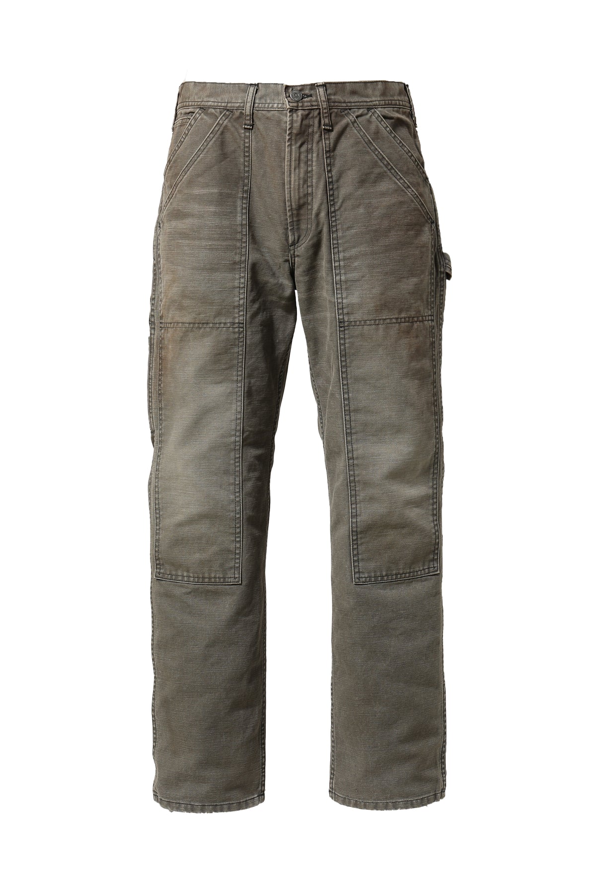 DOUBLE KNEE DUCK PAINTER PANTS AGEING (EXCLUSIVE) / OLIVE AGEING