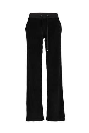 CROSS CHARM VELVET PANTS / BLK