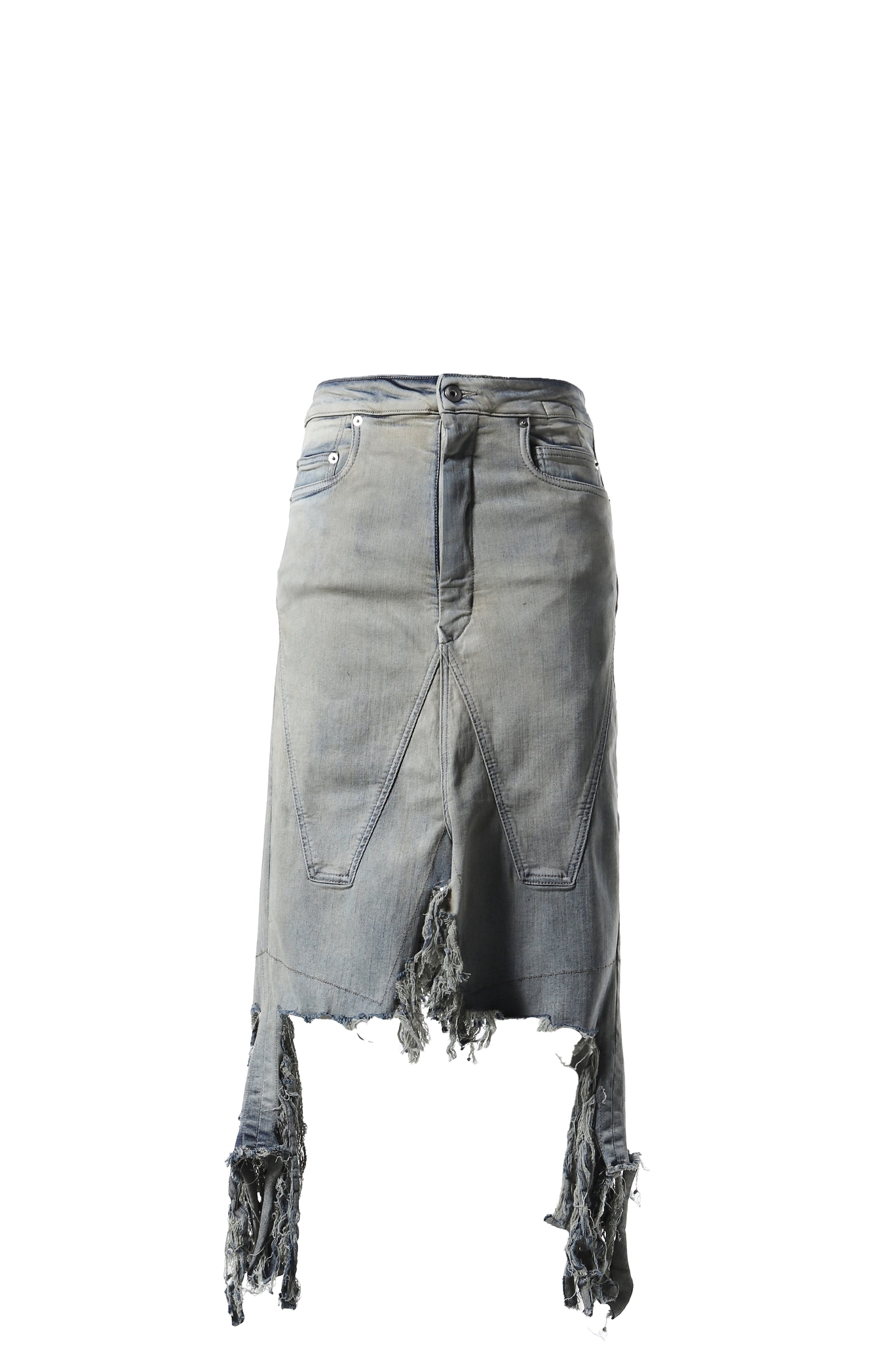 Rick Owens DRKSHDW SLIVERED SKIRT / SKY