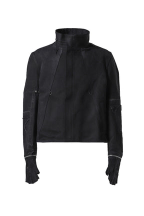 GLOVED TACTICAL PATCHWORK JACKET / BLK