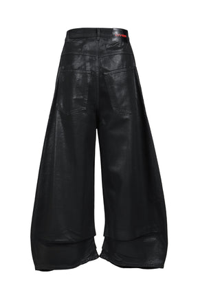 WASHED COATED DENIM / COATED BLK
