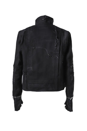 GLOVED TACTICAL PATCHWORK JACKET / BLK