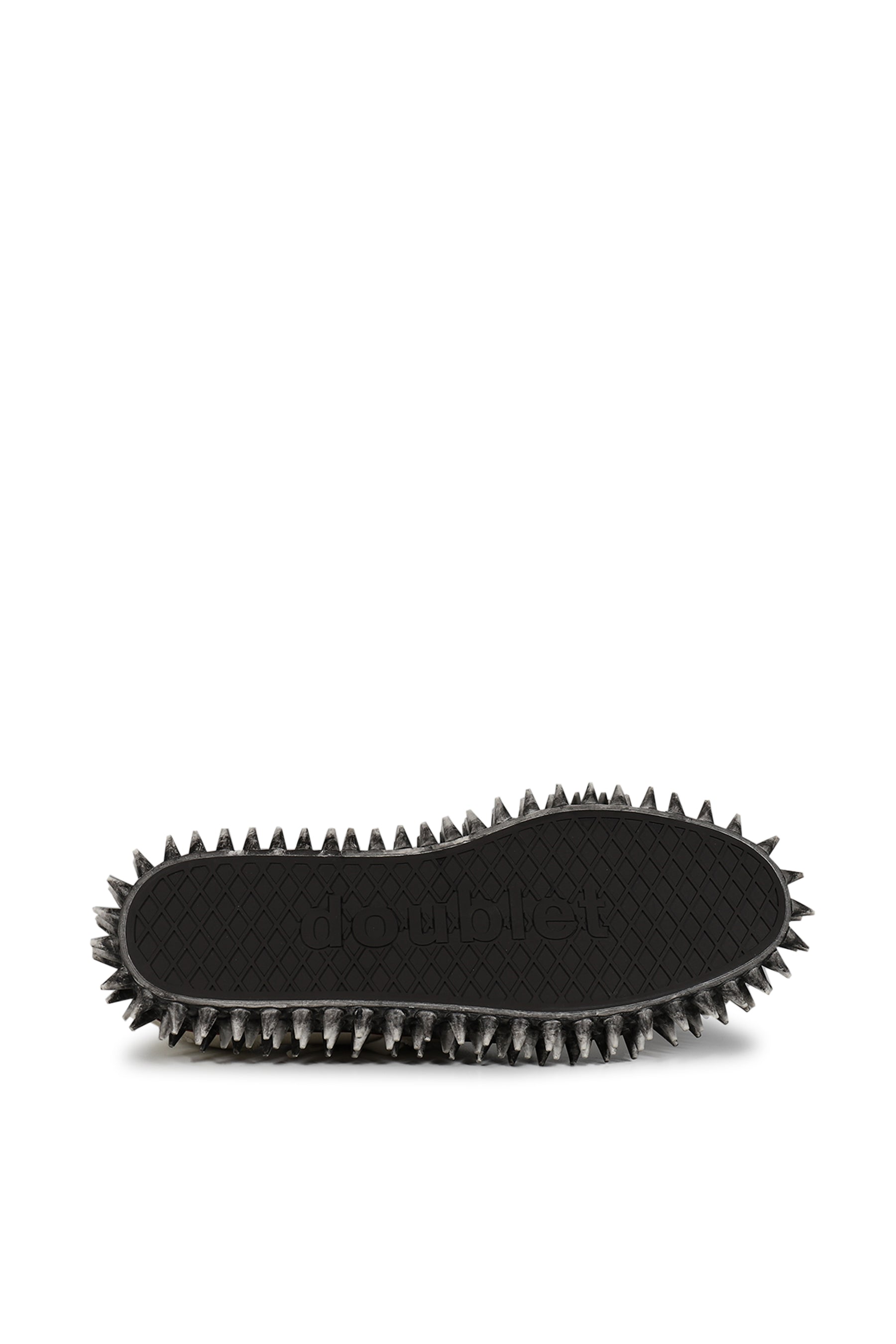 DIRTY SPIKE TOE CAP CANVAS SNEAKER / WHT