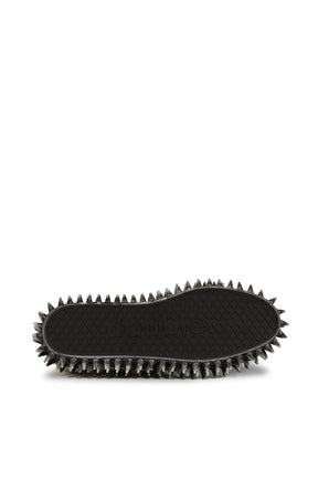 DIRTY SPIKE TOE CAP CANVAS SNEAKER / WHT