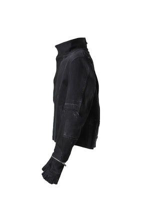 GLOVED TACTICAL PATCHWORK JACKET / BLK