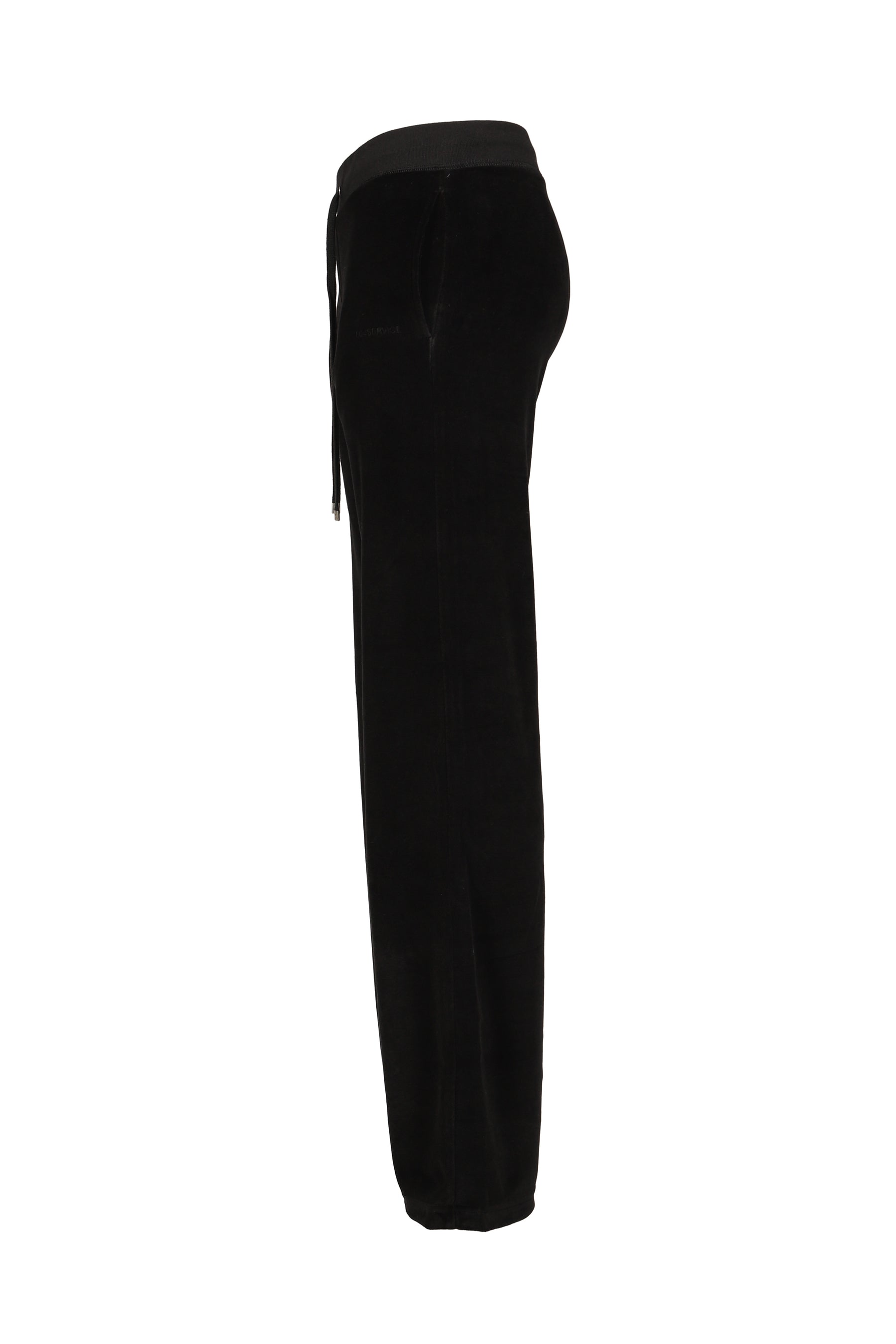 CROSS CHARM VELVET PANTS / BLK