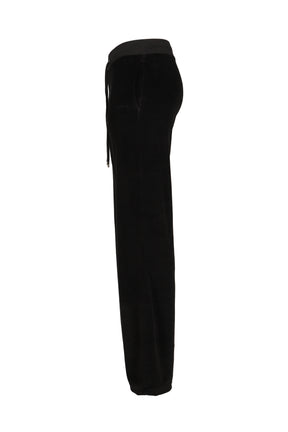 CROSS CHARM VELVET PANTS / BLK
