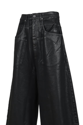WASHED COATED DENIM / COATED BLK