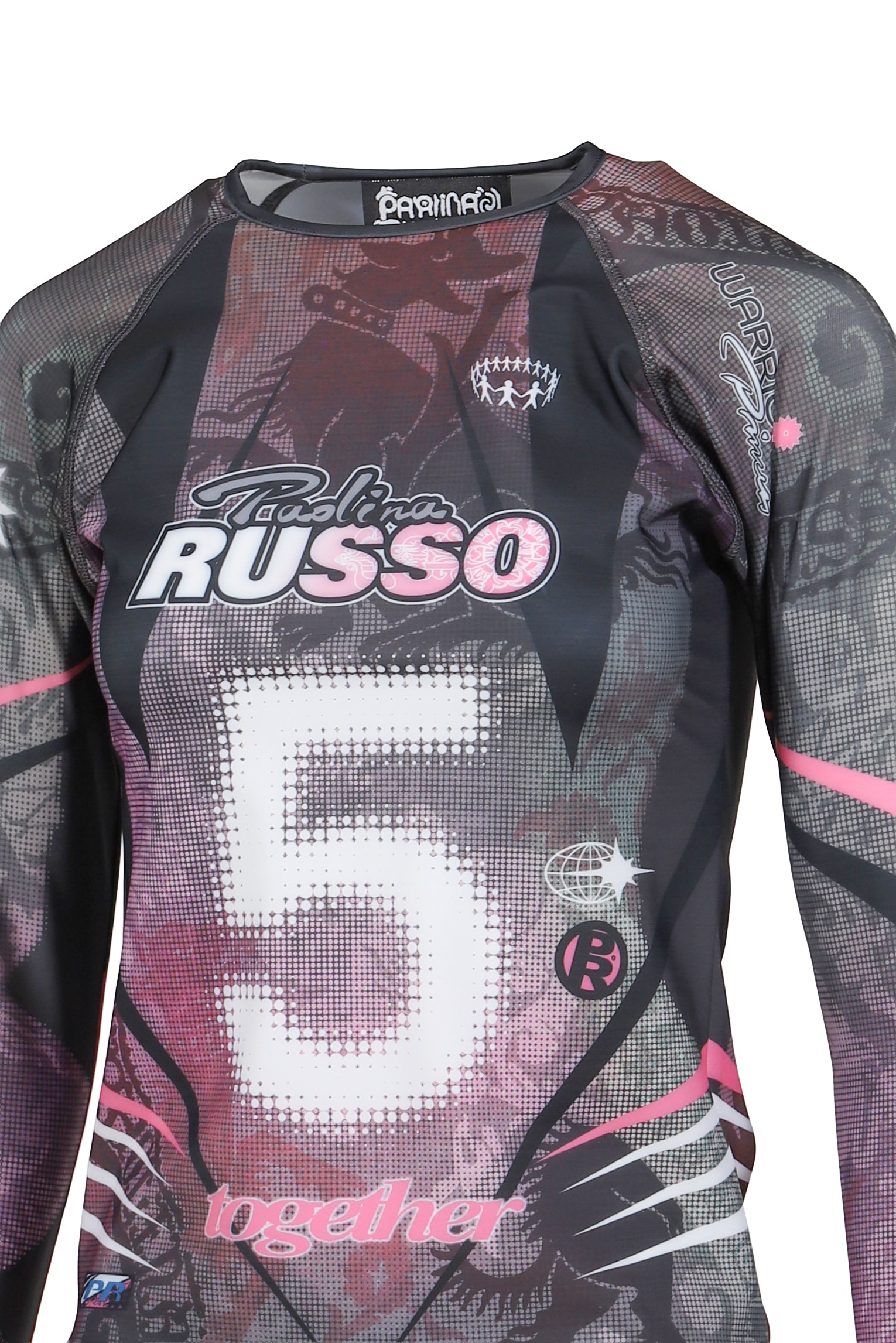 PRINTED LONG SLEEVE FITTED TOP / CAMO