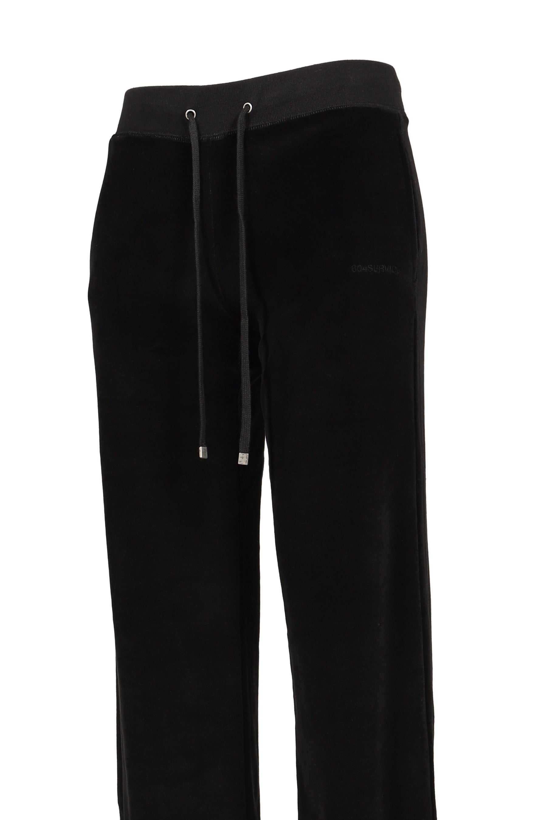 CROSS CHARM VELVET PANTS / BLK