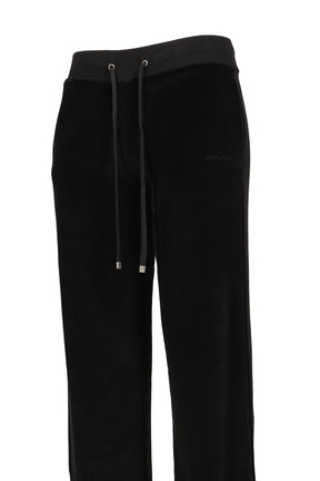 CROSS CHARM VELVET PANTS / BLK