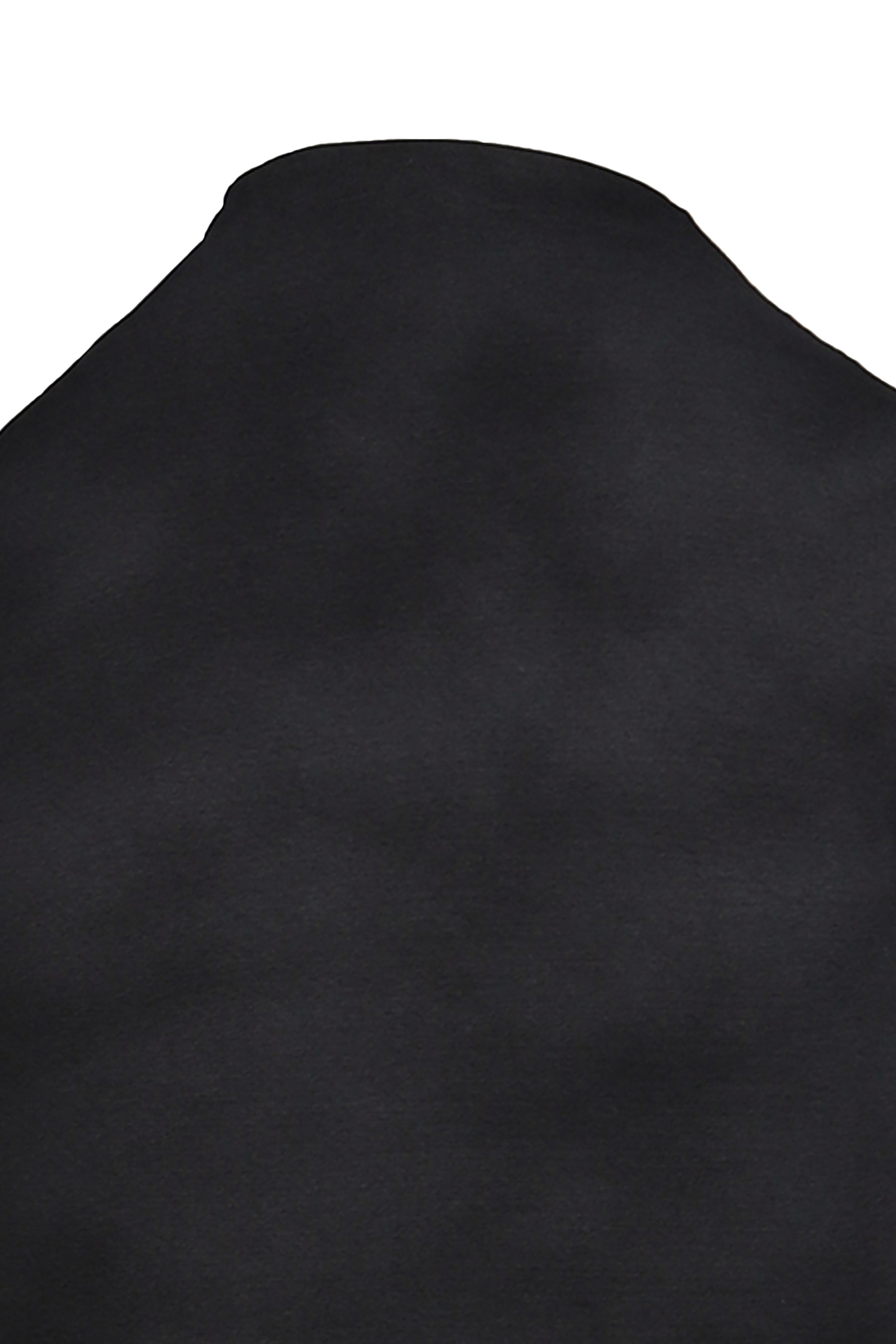 DISTRESSED PRINT HIGH NECK SHORT SLEEVE T-SHIRT / BLK