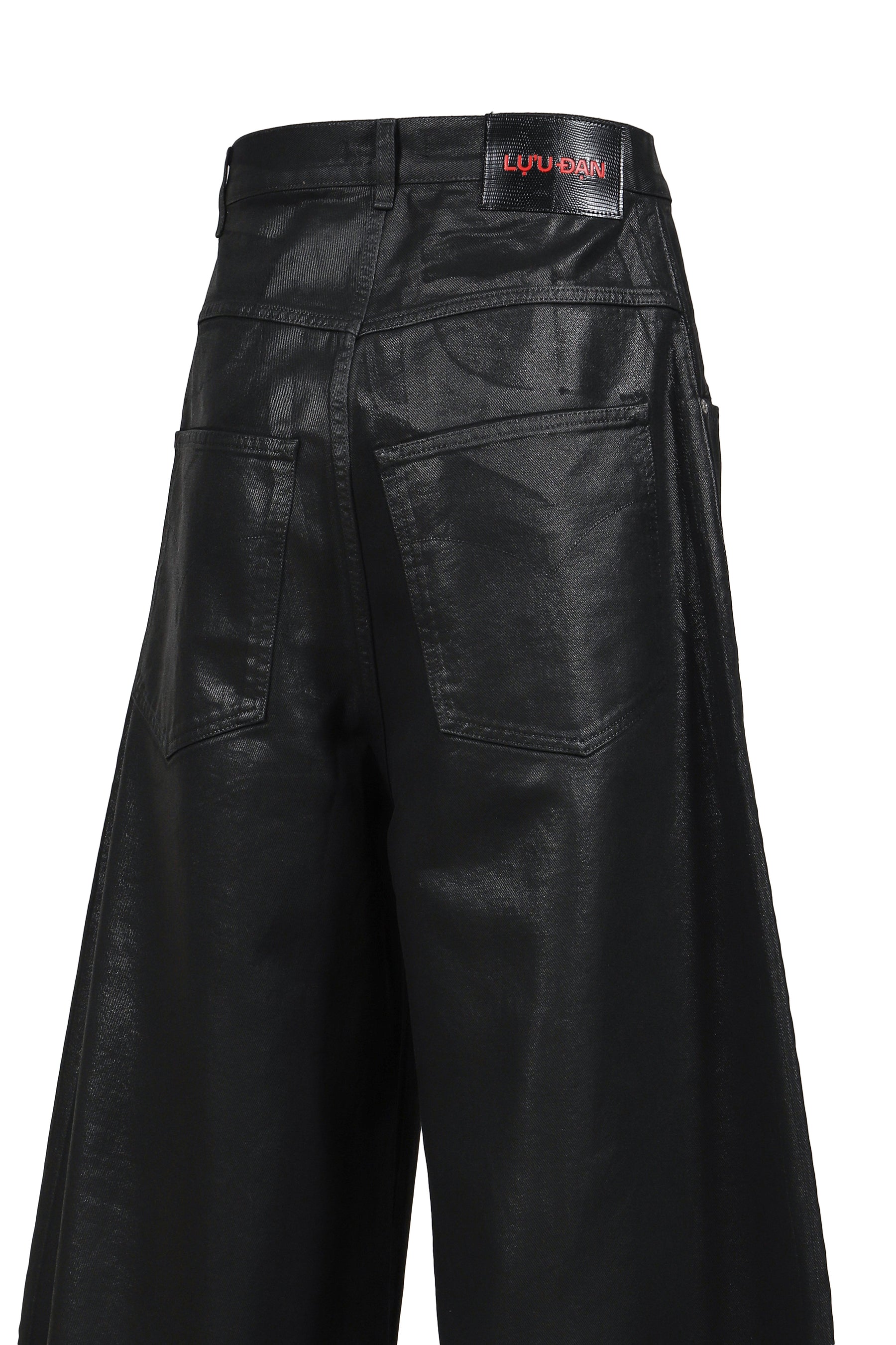 WASHED COATED DENIM / COATED BLK