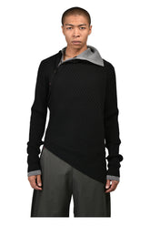 ASYMETRICAL TURTLE NECK / BLK