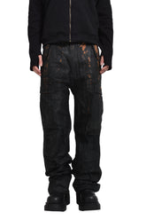 CARGO PANTS / BLK OILSKIN