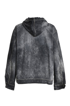 GALAXY DENIM HOODED JACKET / BLK