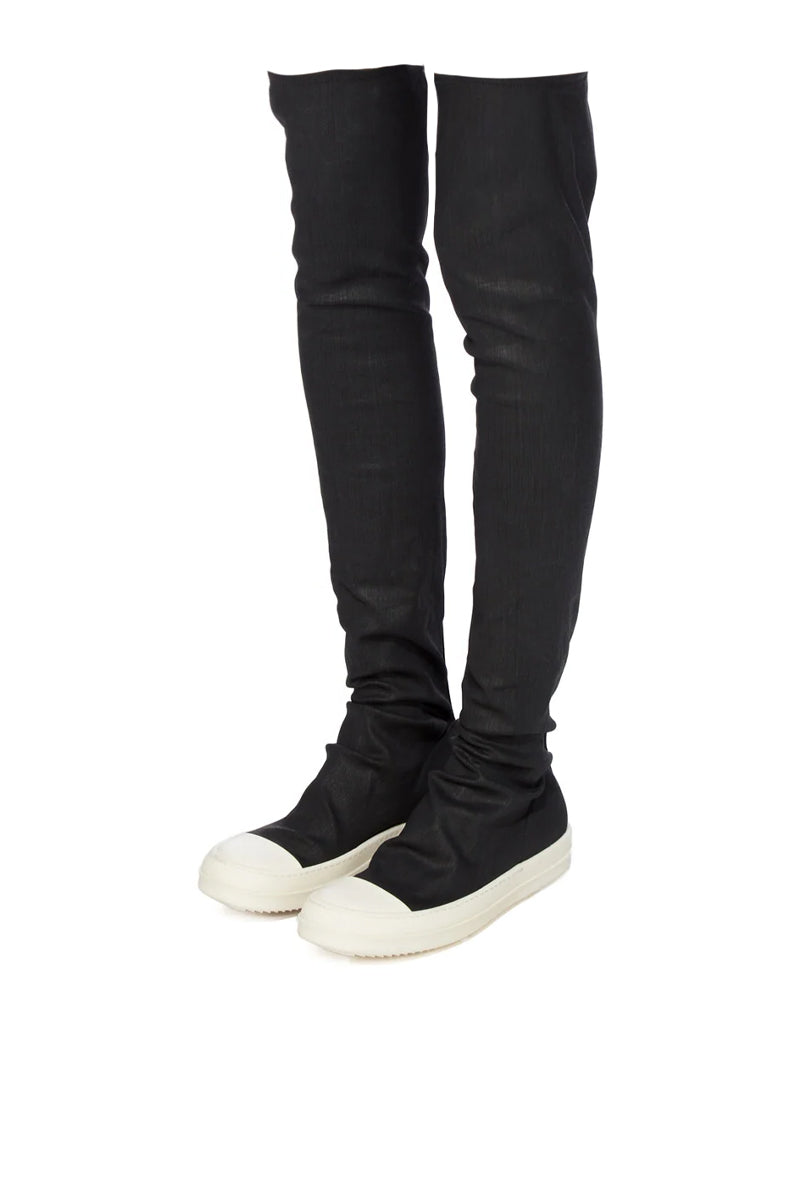 HIGH SOCK SNEAKS / BLK WAX MILK MILK