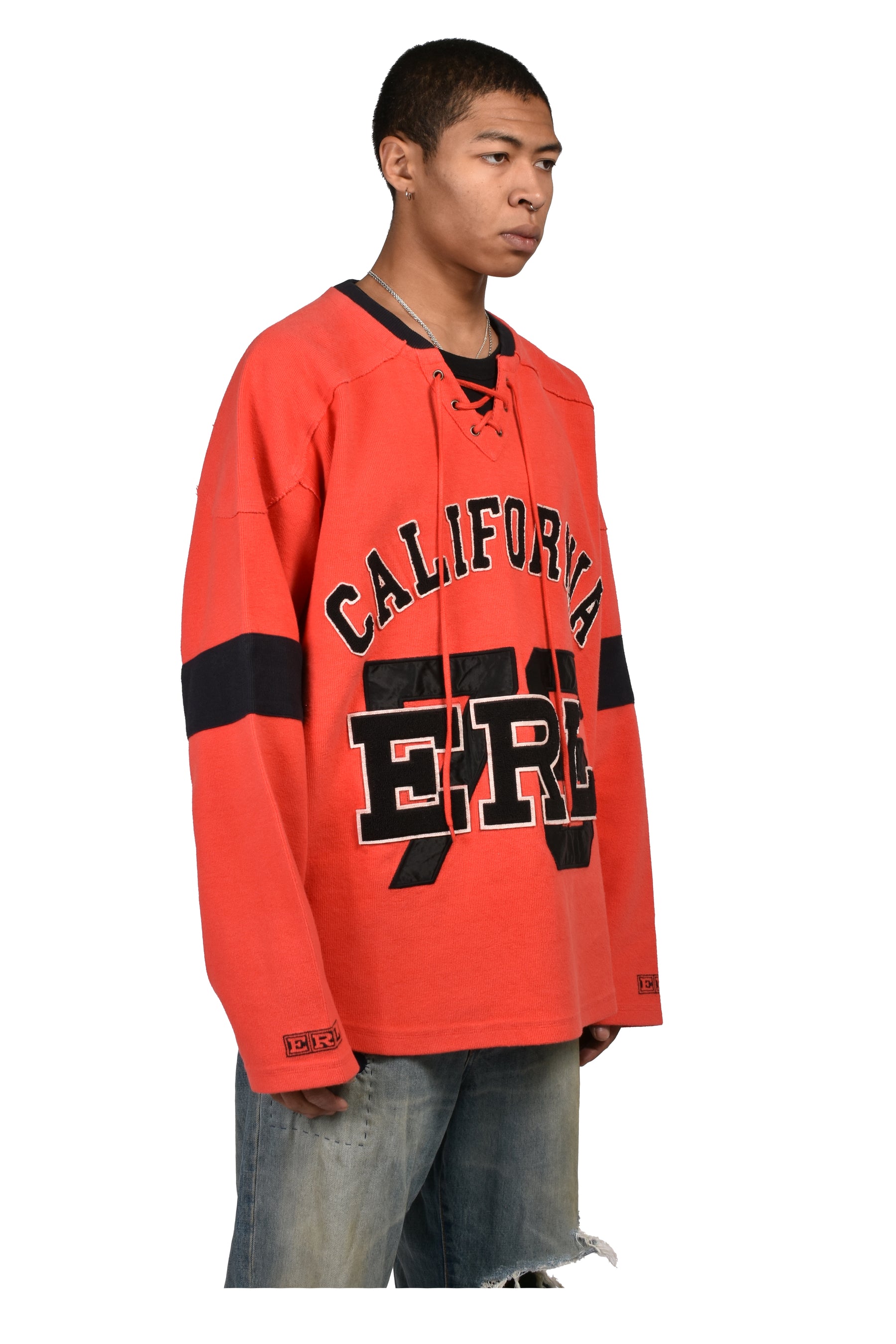 UNISEX RED HOCKEY SWEATSHIRT KNIT / RED