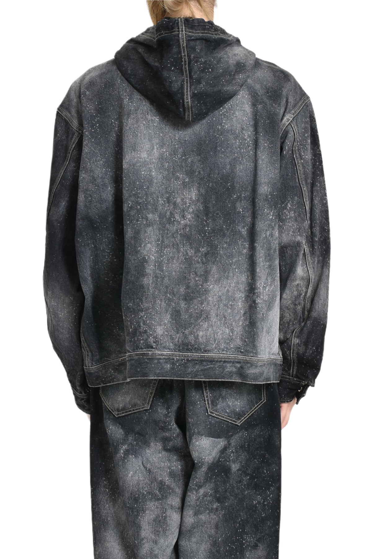 GALAXY DENIM HOODED JACKET / BLK