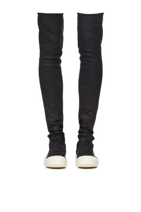 HIGH SOCK SNEAKS / BLK WAX MILK MILK