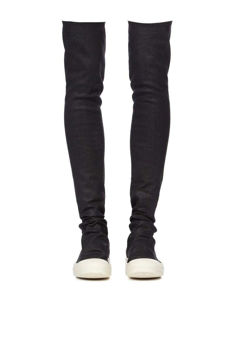 HIGH SOCK SNEAKS / BLK WAX MILK MILK