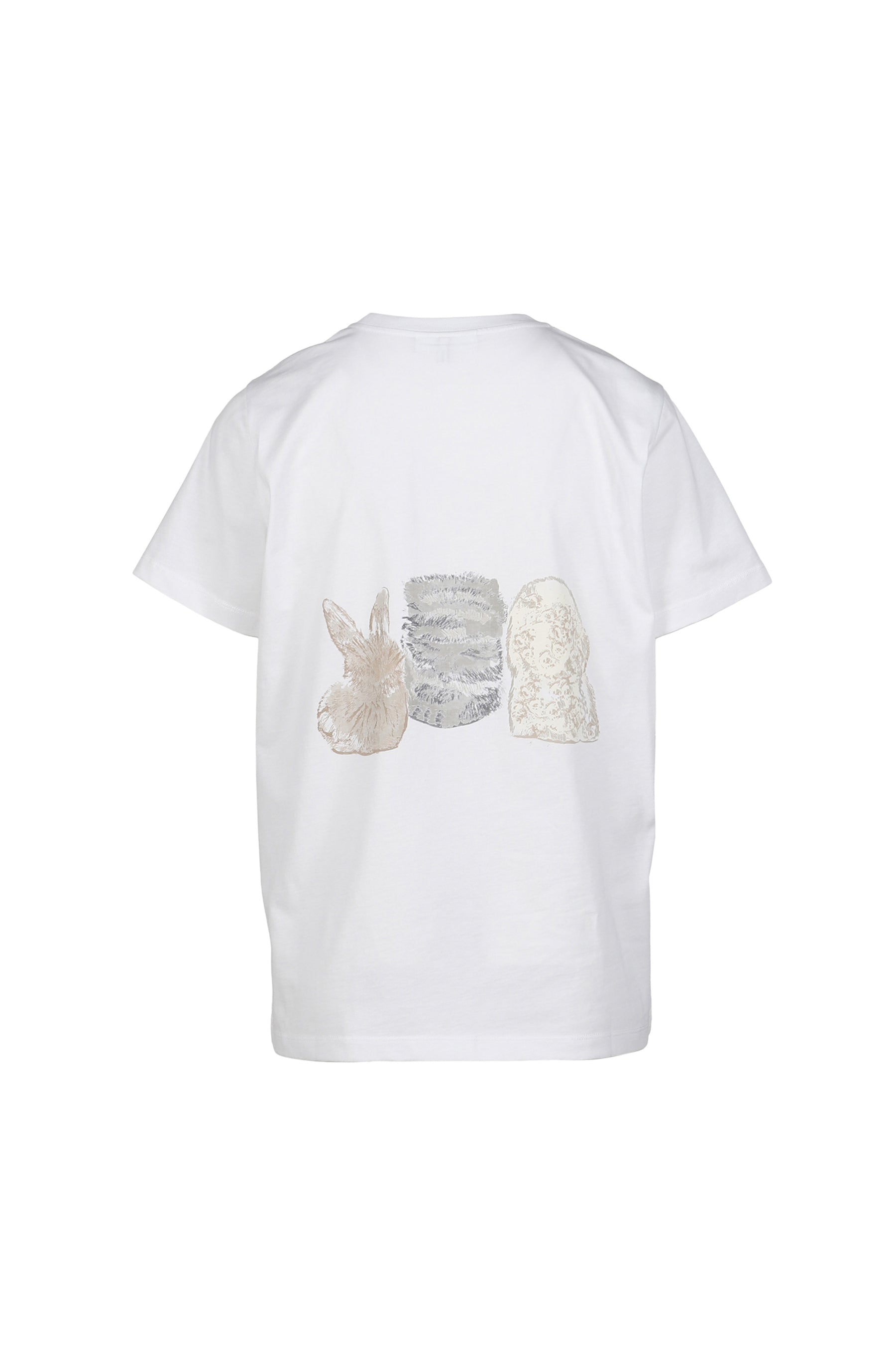 BASIC COTTON JERSEY CUTE ANIMALS / WHT