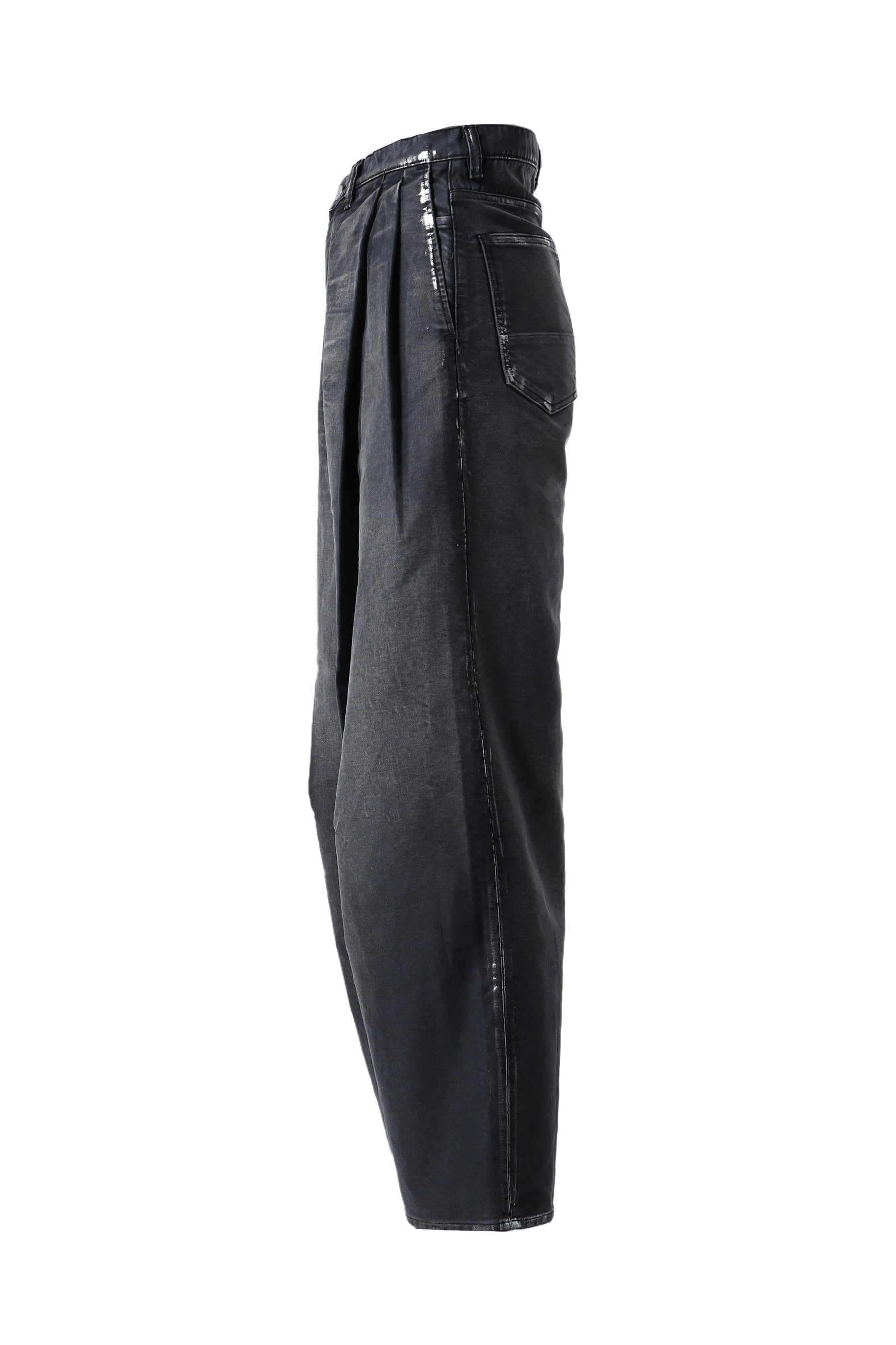 MOLESKINE 2TUCK WIDE BAGGY PANTS .12 / BLK