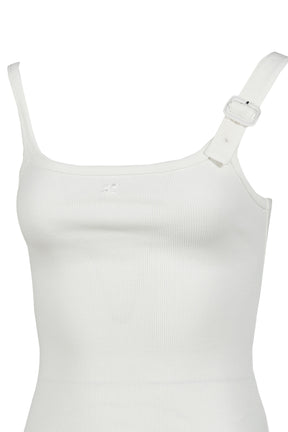 BUCKLE 90'S RIB TANK TOP / WHT