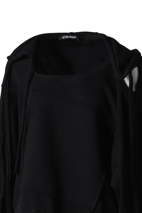 DECONSTRUCTED HOODIE / BLK