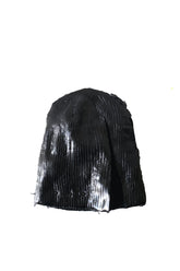 EXCAVATED BEANIE HAT / OIL BLK 