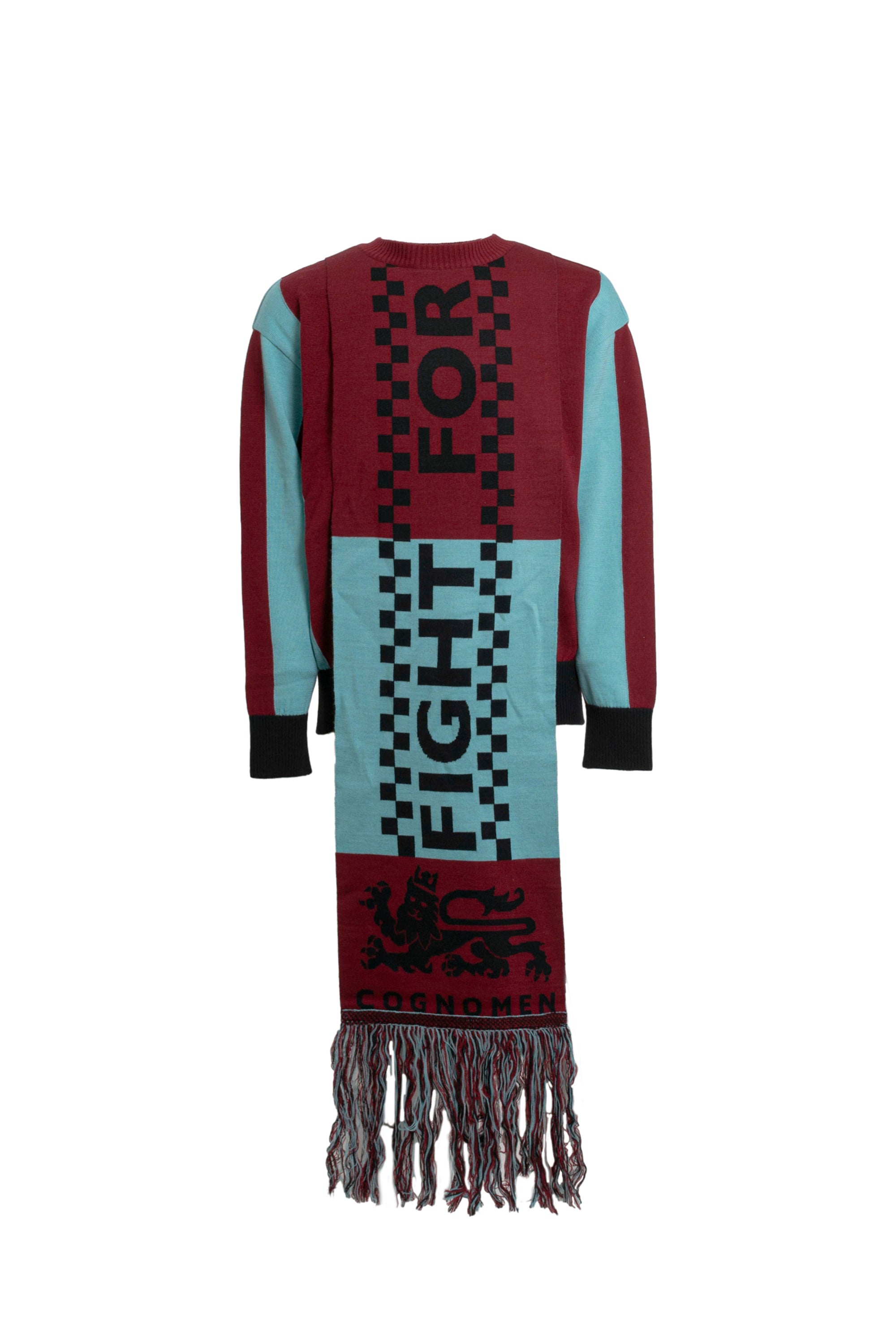 COGNOMEN FW23 FOOTBALL SCARF KNIT / BLU -NUBIAN