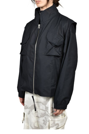 DARTED KALF VEST / CARBON BLK