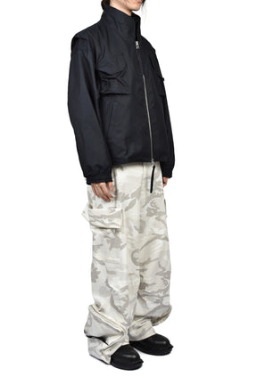 DARTED KALF VEST / CARBON BLK