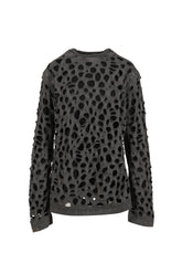 LONGSLEEVE T-SHIRT DISTRESSED BLACK / BLK