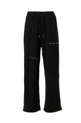 PANELLED STRAIGHT SWEATPANTS / BLK