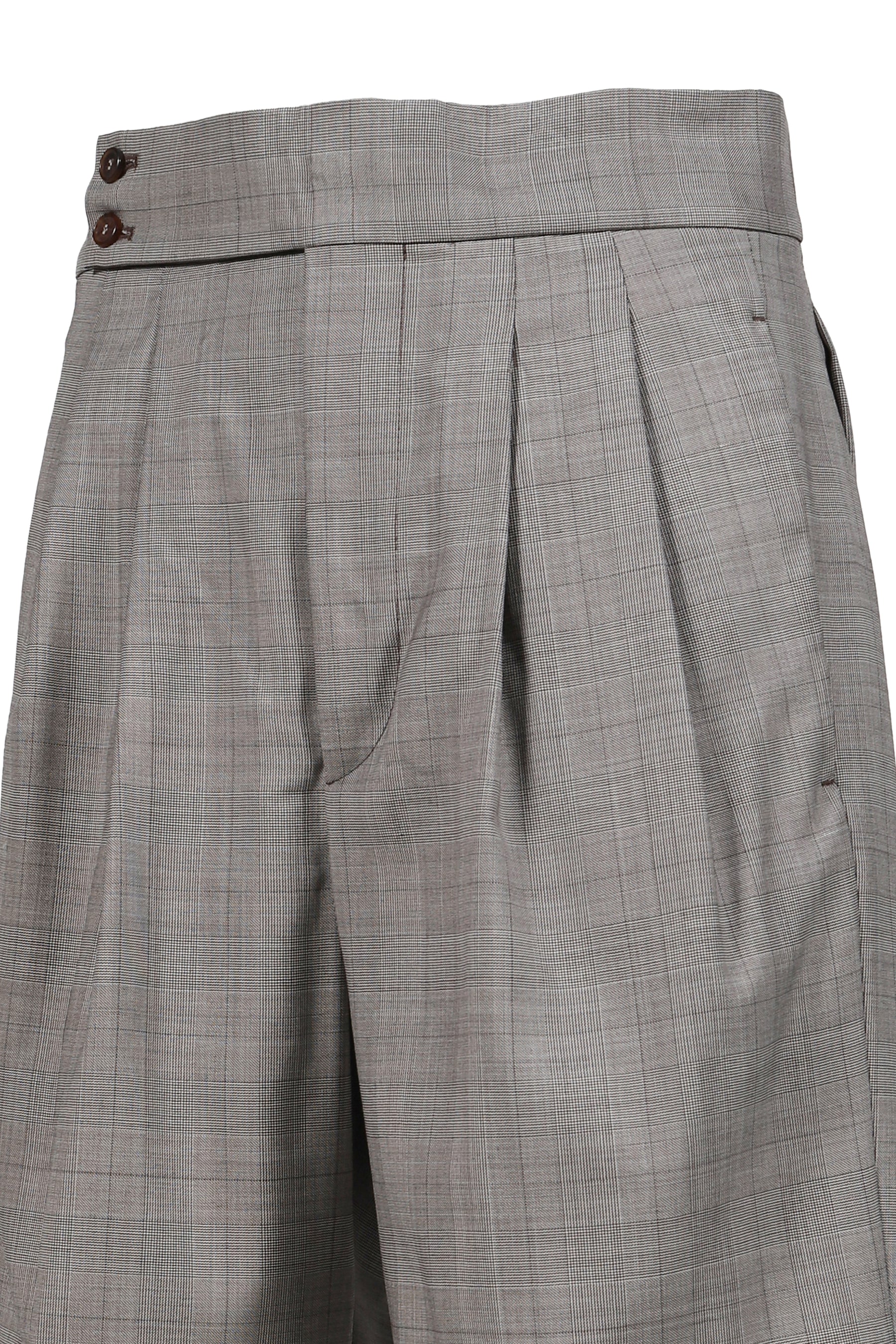 FRESH WOOL CHECK SHORTS / BRW CHECK